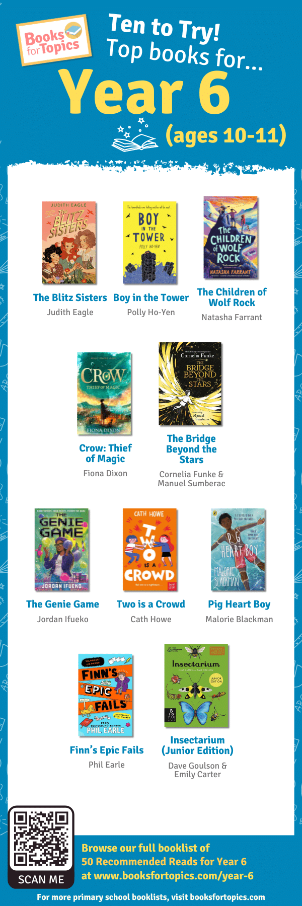 year 6 best books bookmark