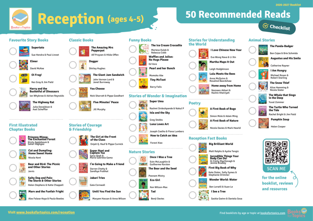 best books for reception 2026 2027