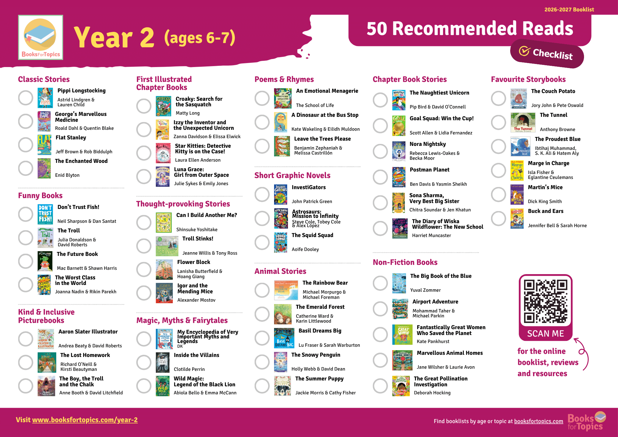 y2 best books checklist