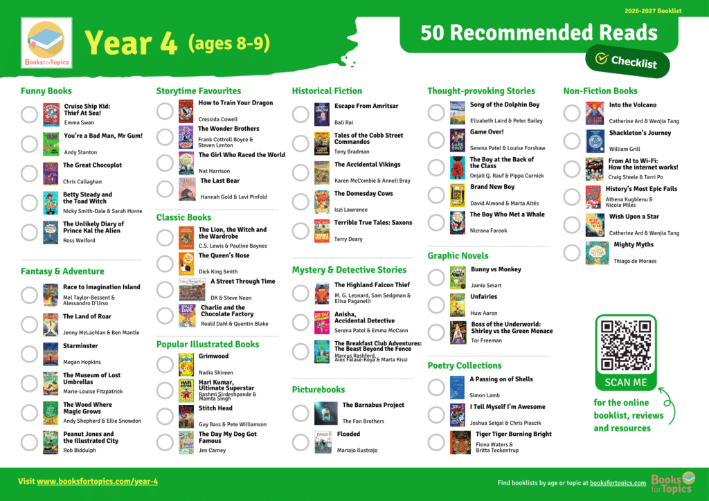 best books for year 4 2026 2027