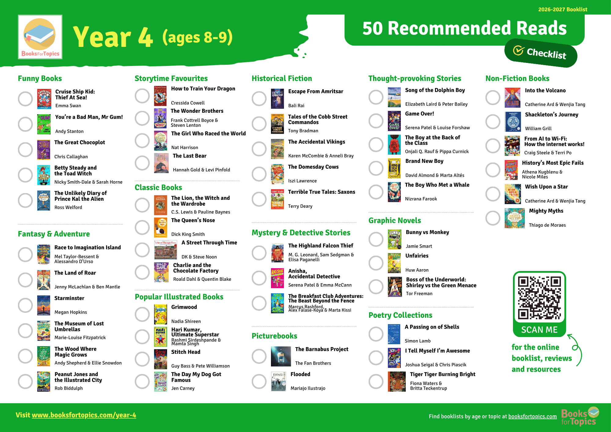 y4 best books checklist