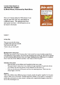 on poetry street: lesson ideas