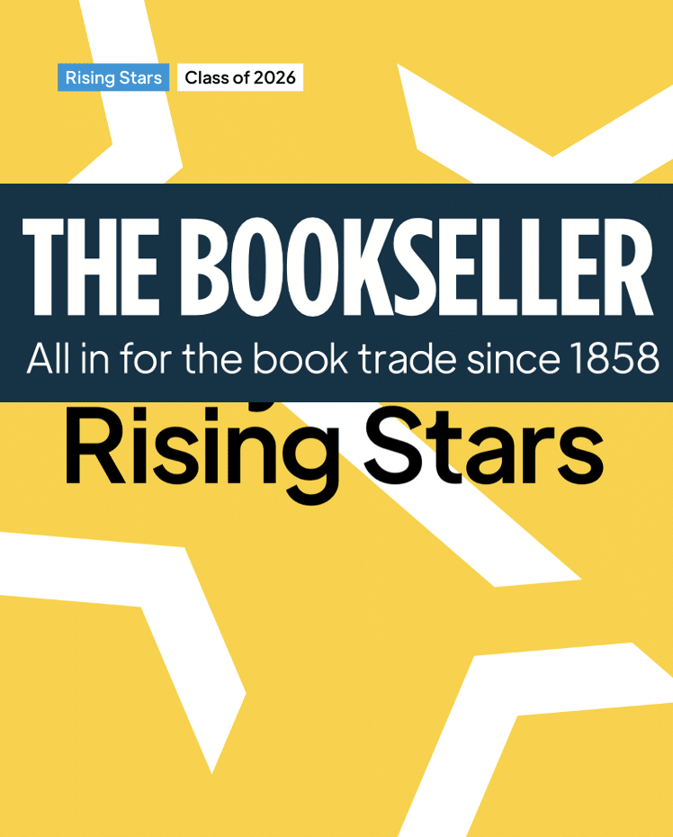 The Bookseller Rising Stars Class of 2026 official badge logo