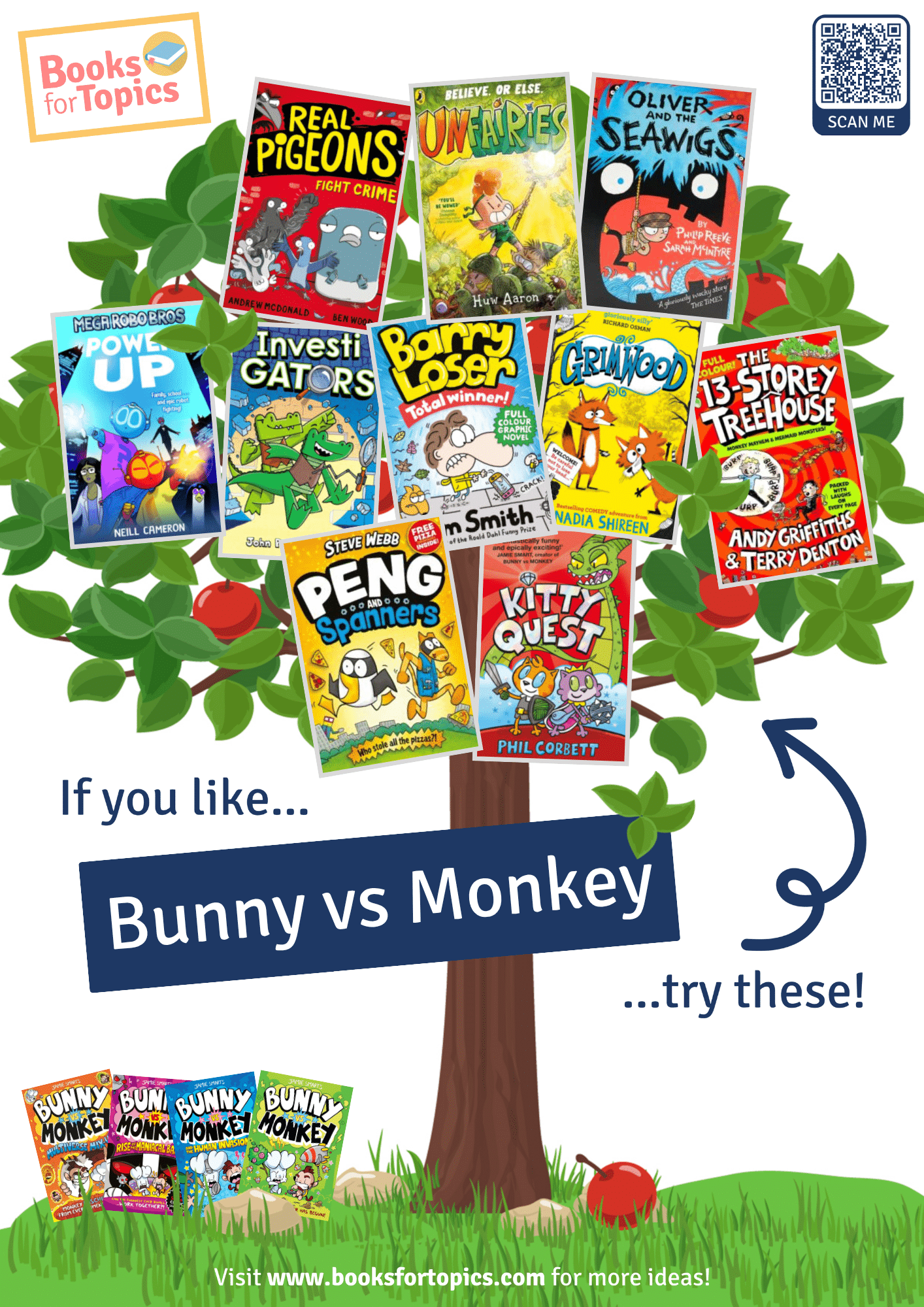 best books for fans of bunny vs monkey