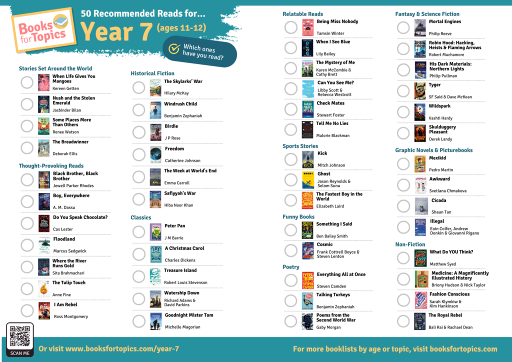 recommended reads for year 7
