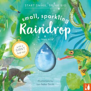 small sparkling raindrop